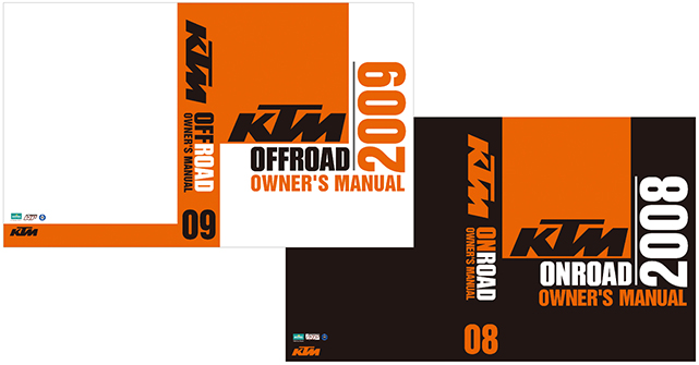 KTM JAPAN様　オーナーズマニュアルカバー